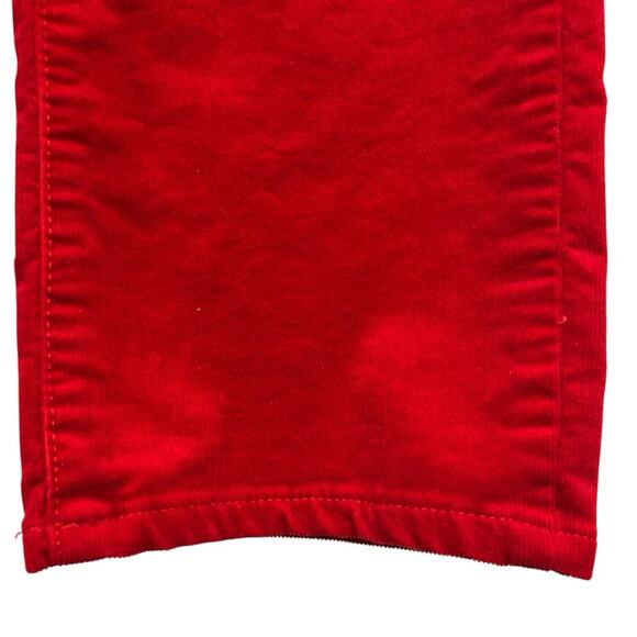 TALBOTS High-Waisted Straight-Leg Apple Red Corduroy Pants, Size 12P - Picture 2 of 10